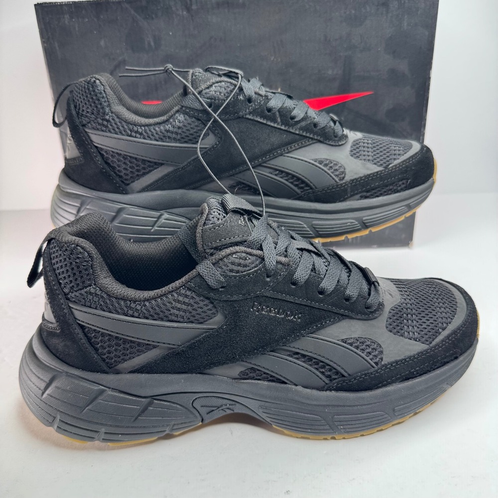 Reebok Chaos Mens Running Shoes Black Tan Gum Sole AR30303M-BBT Size 10 NEW - Picture 2 of 9